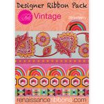 Tula Pink Vintage - Strawberry Designer Ribbon Pk