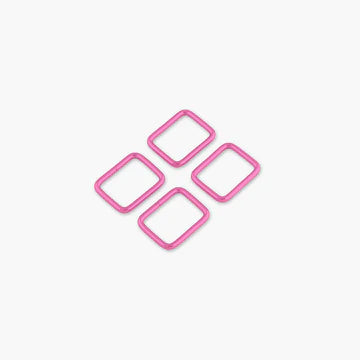 Four Tula Pink Rectangle Rings 1/2" - 3/4" - 1" - 1 1/2"