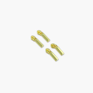 Four #3 Rectangle Zipper Pulls