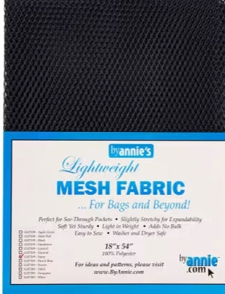 Lightweight Mesh Fabric Navy 18x54in