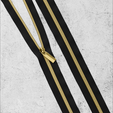 Black Nylon Coil Zippers