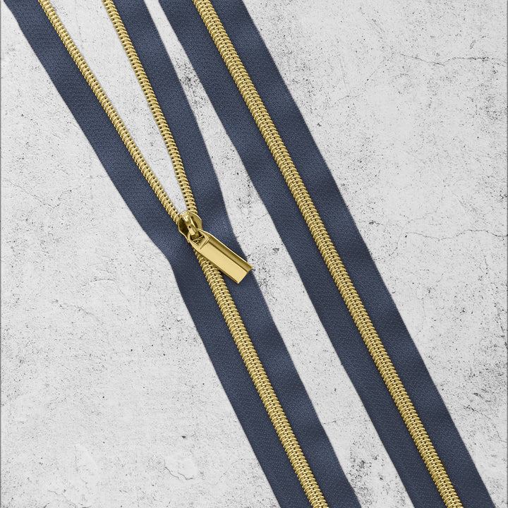 Navy Nylon Coil Zippers