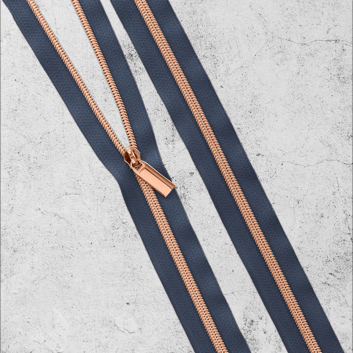 Navy Nylon Coil Zippers