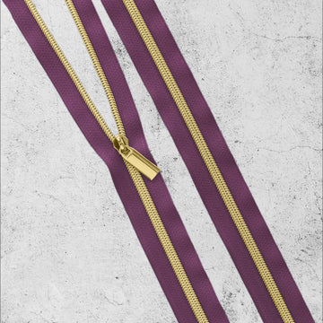 Purple #5 Nylon Coil Zippers