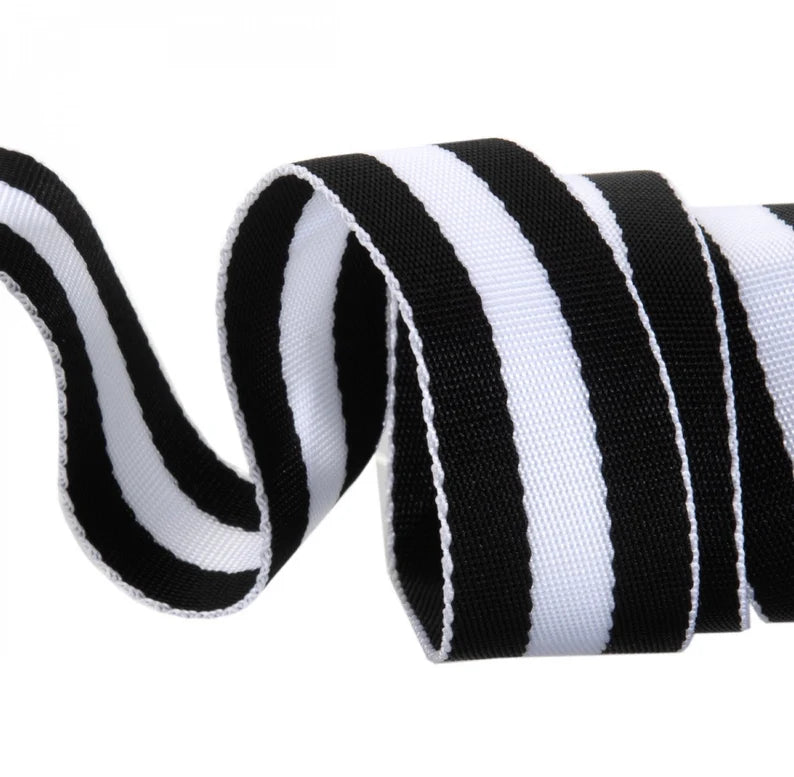Tula Pink Webbing 2yd x 1.5in - Black and White