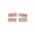 Four Strap End Caps Rectangle 1"