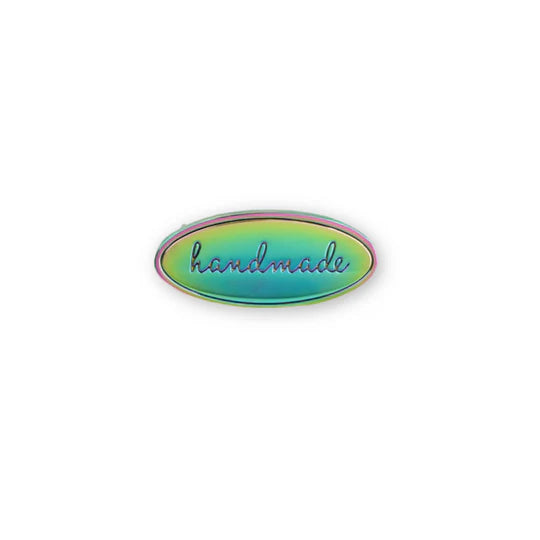 Metal Bag Label - Oval Handmade