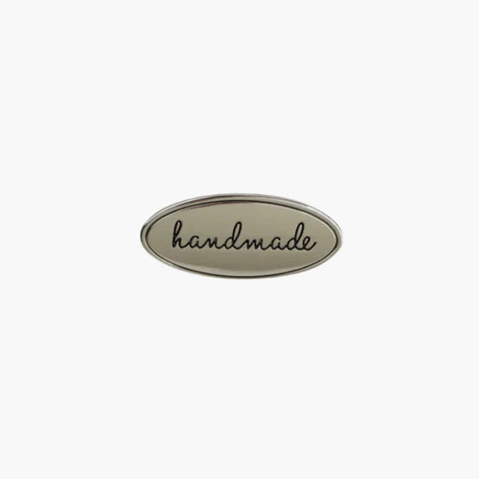 Metal Bag Label - Oval Handmade