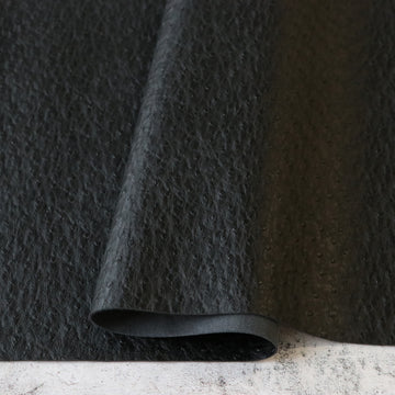 Black Faux Ostrich Leather 1/2yds