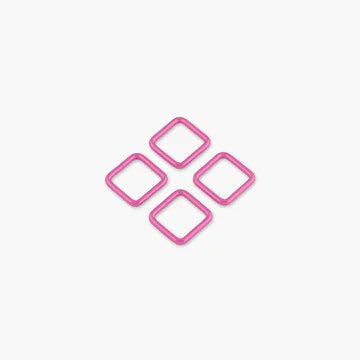 Four Tula Pink Rectangle Rings  1/2" - 3/4" - 1" - 1 1/2"