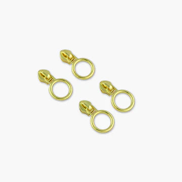 Four Circle Zipper Pulls Rose Gold