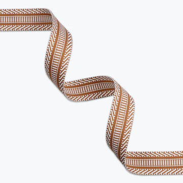 Railroad Track Tan/White Webbing 1-1/2in x 3 yd
