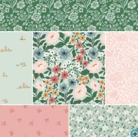 Sweet Cotton Tales 1 Yard Bundle Mint, 6pcs