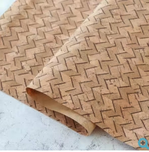 Natural Chevron Lite Cork 1/2yd