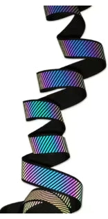 Reflective Diagonal Stripe Webbing 3 Yard Pac