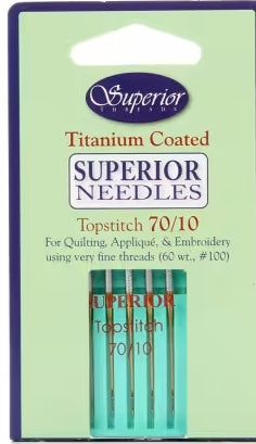 Superior Topstitch Machine Needle Size 70/10 5ct