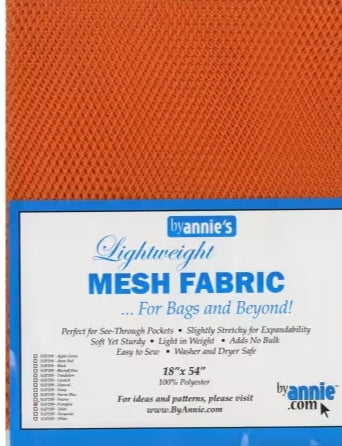 Lightweight Mesh Fabric - Pumpkin - 18x54in