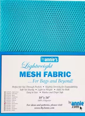 Lightweight Mesh Fabric Parrot Blue 18x54in