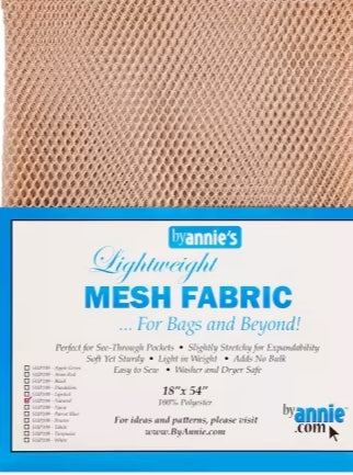 Lightweight Mesh Fabric Natural 18x54in