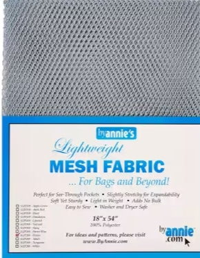 Lightweight Mesh Fabric Pewter 18x54in