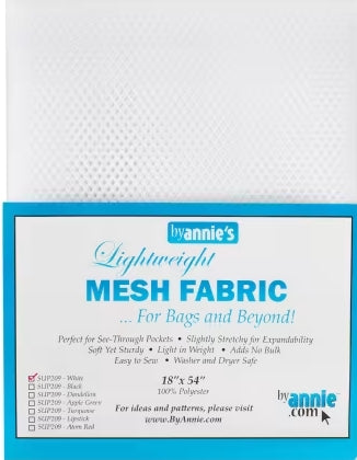Mesh Lite Weight White 18in x 54in
