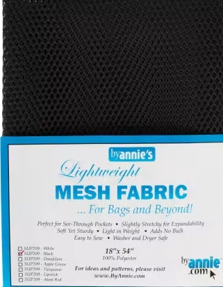 Mesh Lite Weight Black 18in x 54in