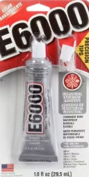 E6000 Craft Glue, Adhesive Clear, 1 Fl Oz with Precision Tips