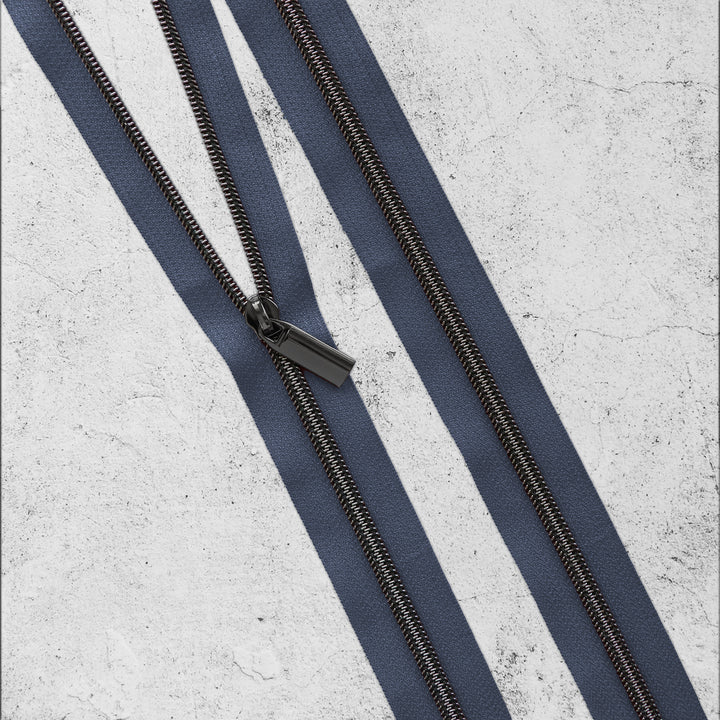 Navy Nylon Coil Zippers