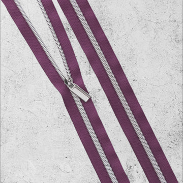 Purple #5 Nylon Coil Zippers