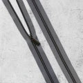 White & Black Striped Nylon Coil Zippers