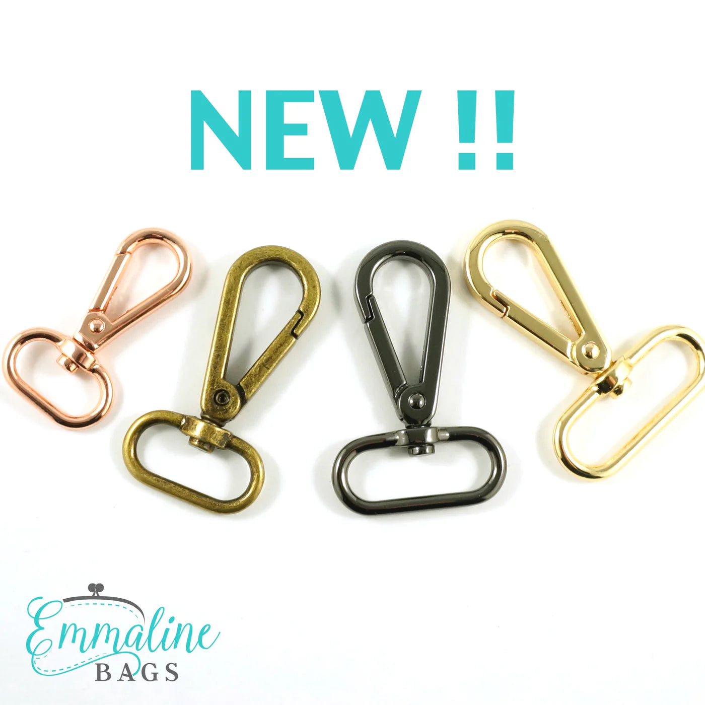 Swivel Snap Hooks: Flat Hook Profile (2 Pack)