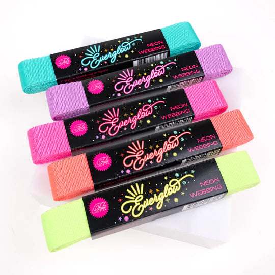 Tula Pink Spirit Teal Everglow Webbing 1in x 2yd
